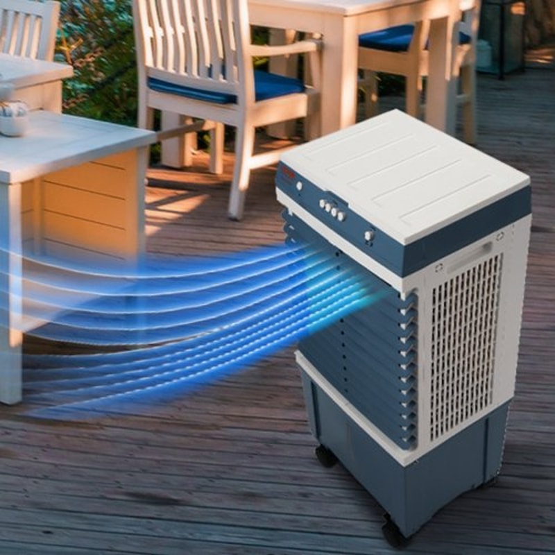 Portable Evaporative Air Cooler With Oscillation Tank Speeds For Indoor Outdoor Cooling 6