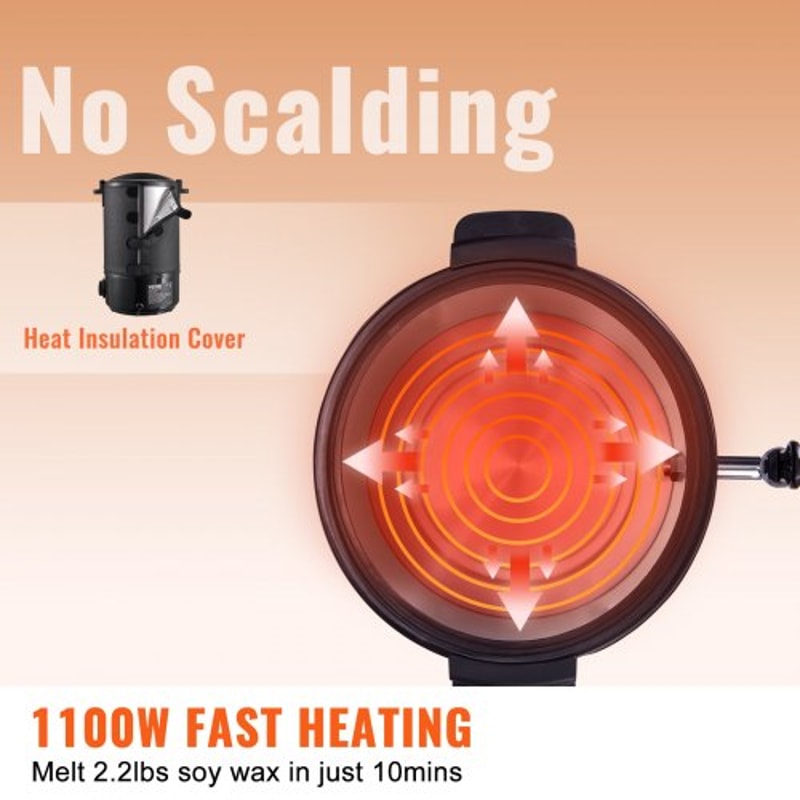 Electric Wax Melter Pot With Precise Temperature Control For Candle Making Bulk Production 4