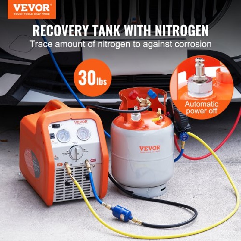 Refrigerant Recovery Tank With Float Switch Reusable HVAC Recovery Cylinder With Safety Valve 1