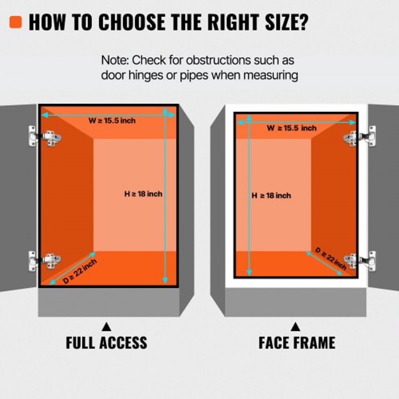 Pull Out Cabinet Organizer with Heavy Duty Slide Out Shelves for Kitchen Storage