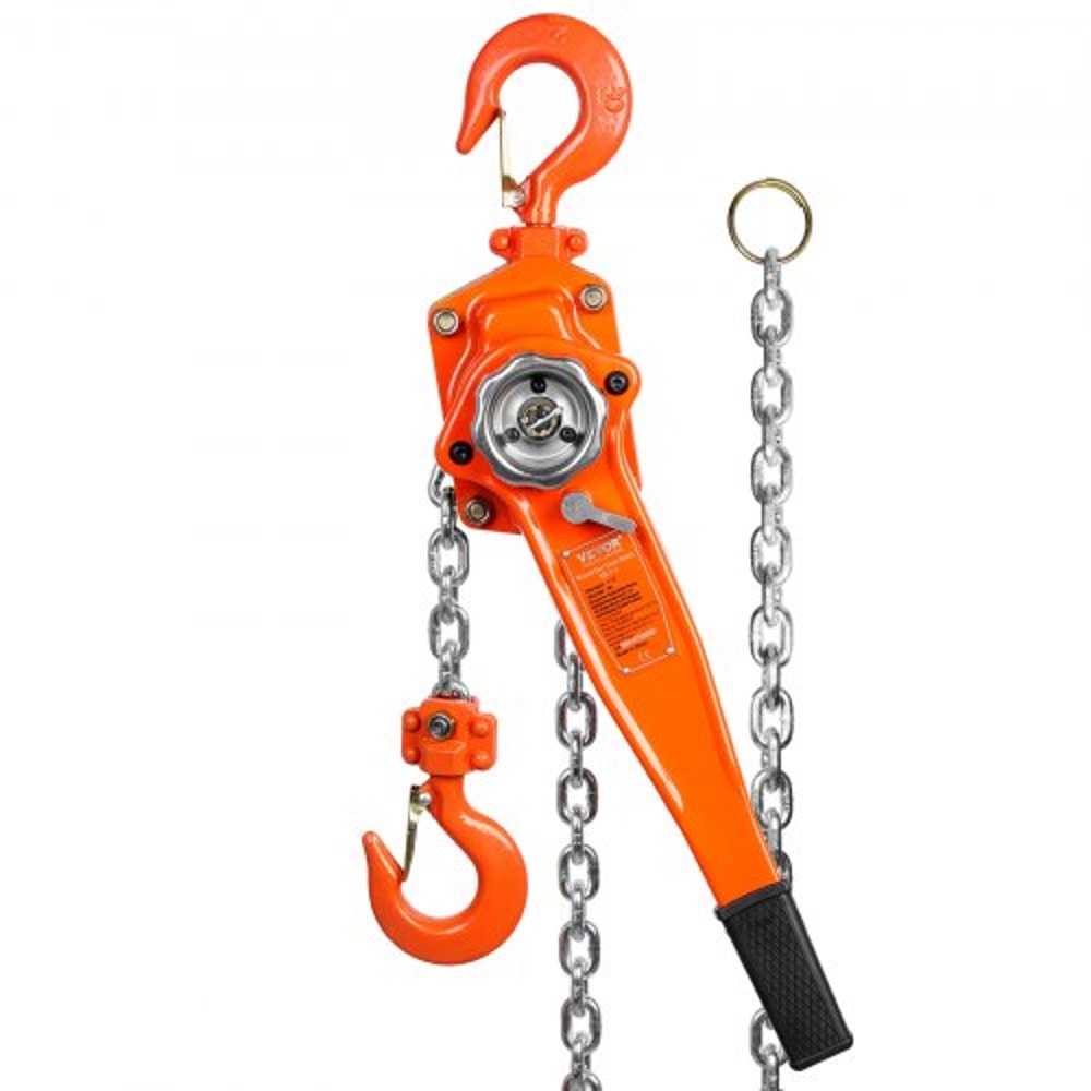 Heavy Duty Manual Lever Chain Hoist Come Along With Safety Brake 360 Hook 0