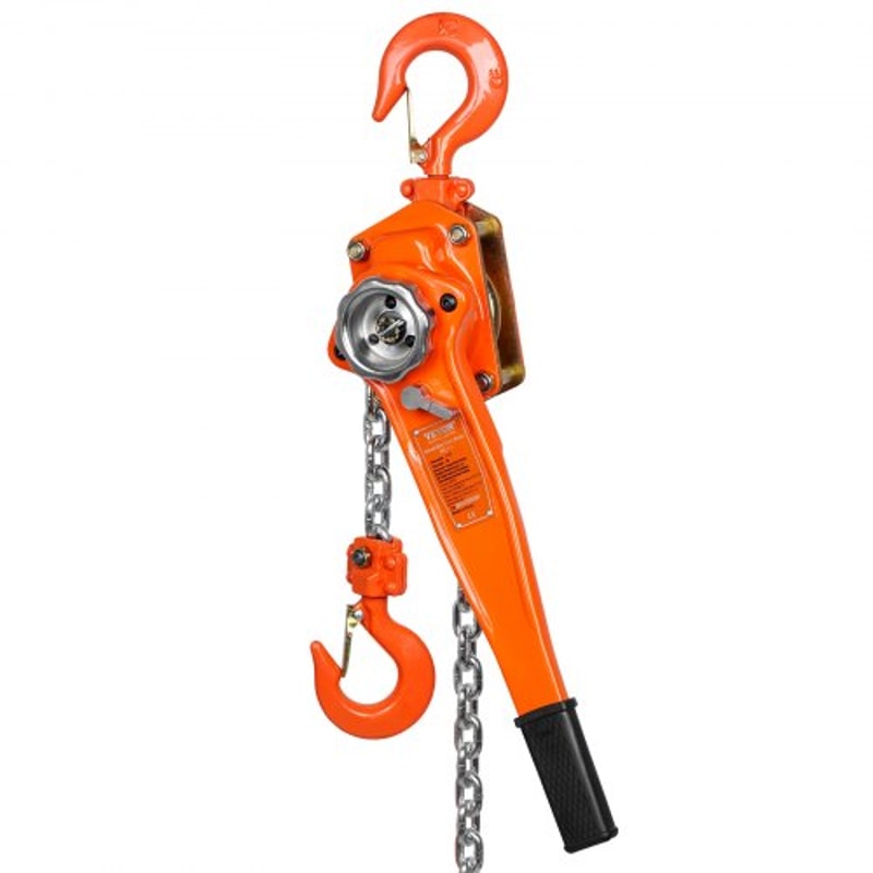 Heavy Duty Manual Lever Chain Hoist Come Along With Safety Brake 360 Hook 10