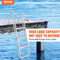 Removable Aluminum Dock Ladder Step High lbs Non Slip Boat Boarding Ladder