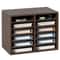 Wood Literature Organizer With Adjustable Shelves Durable Office Classroom File Sorter 0