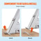 Removable Step Aluminum Dock Ladder with Non-Slip Wide Steps & High lb Capacity for Boats & Pools