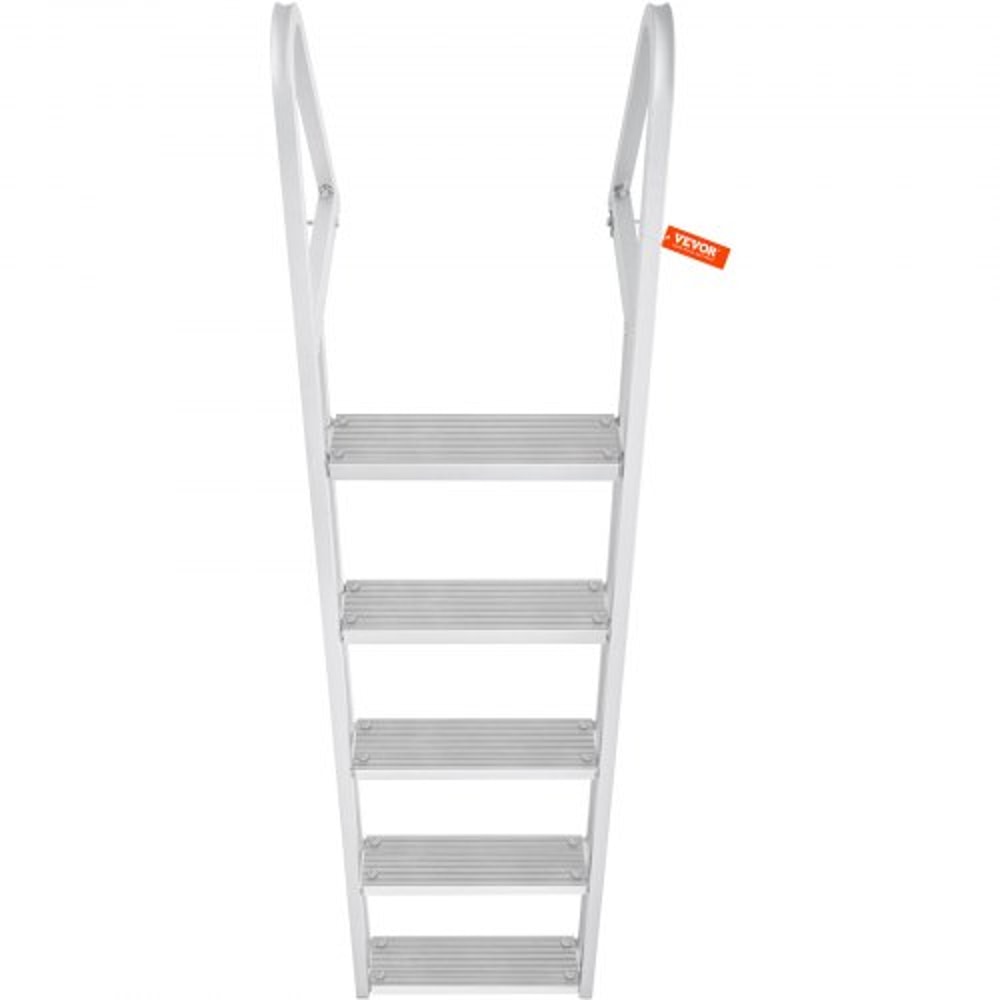 Removable Step Aluminum Dock Ladder with Non-Slip Wide Steps & High lb Capacity for Boats & Pools