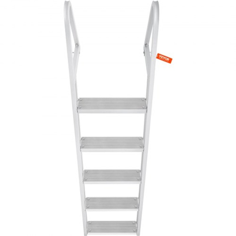 Removable Step Aluminum Dock Ladder with Non-Slip Wide Steps & High lb Capacity for Boats & Pools