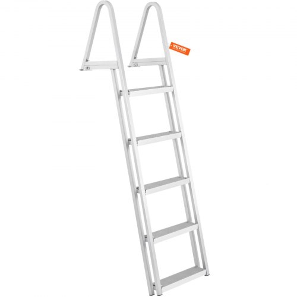 Removable Step Aluminum Dock Ladder with Non-Slip Wide Steps & High lb Capacity for Boats & Pools
