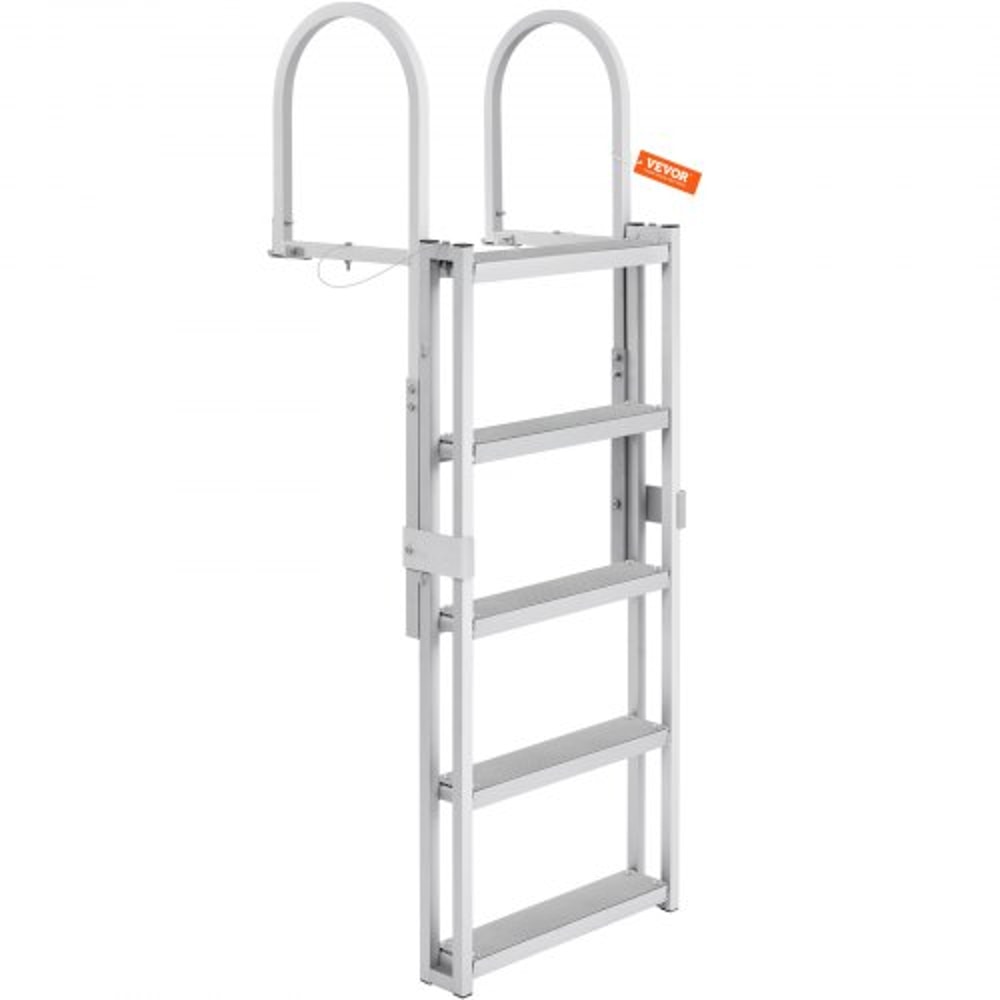 Retractable Aluminum Dock Ladder Step Adjustable Marine Boat Ladder High lb Capacity