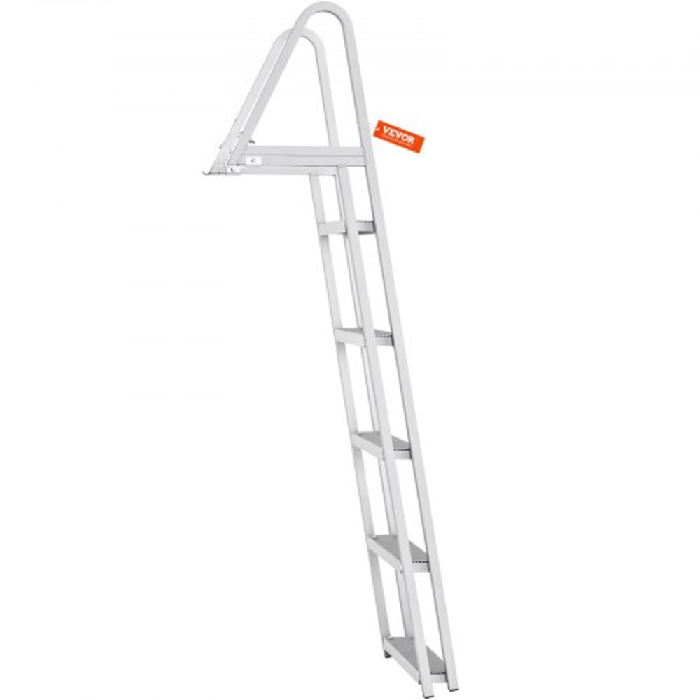 Removable Step Aluminum Dock Ladder with Non-Slip Wide Steps & High lb Capacity for Boats & Pools