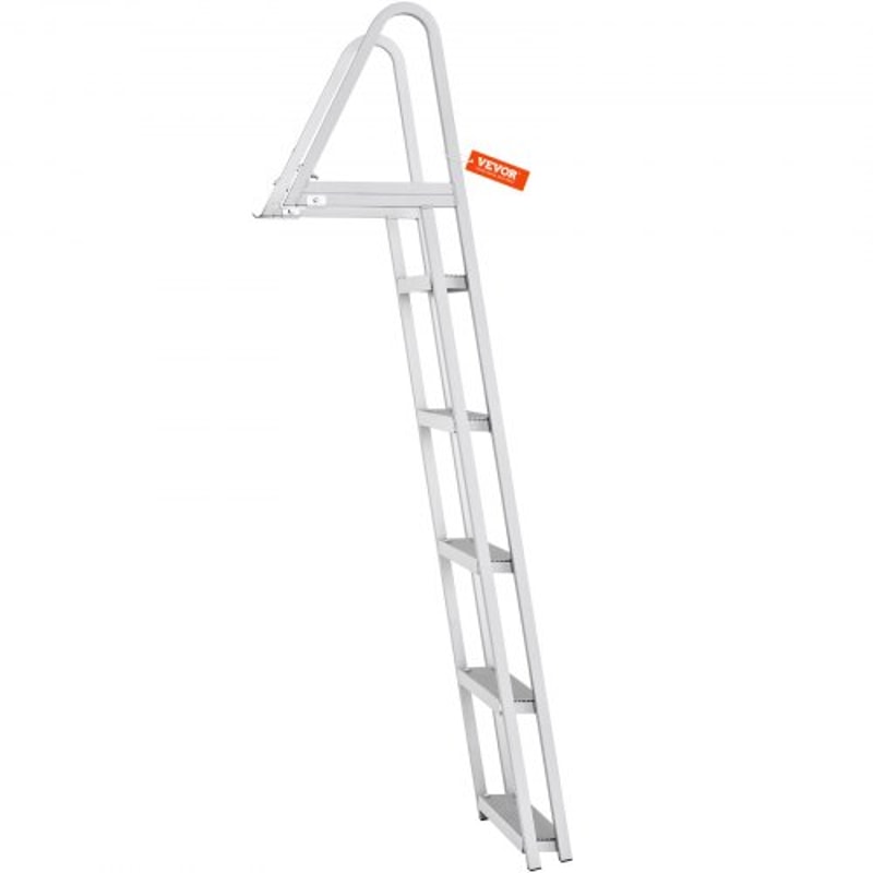Removable Step Aluminum Dock Ladder with Non-Slip Wide Steps & High lb Capacity for Boats & Pools