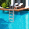 Retractable Aluminum Dock Ladder Step Adjustable Marine Boat Ladder High lb Capacity
