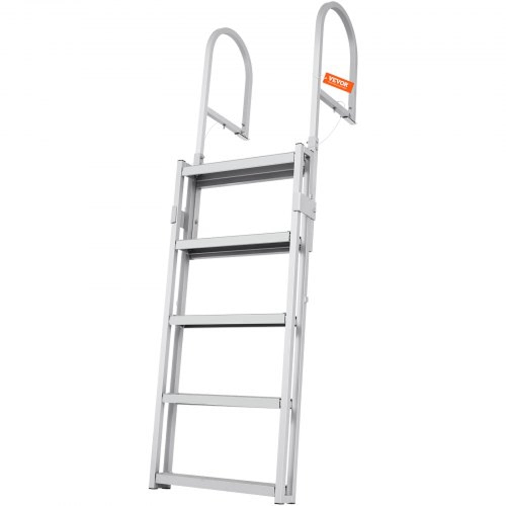 Retractable Aluminum Dock Ladder Step Adjustable Marine Boat Ladder High lb Capacity