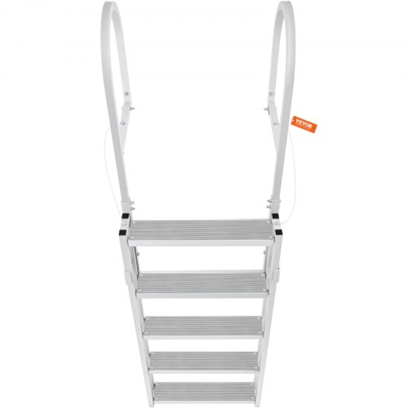 Retractable Aluminum Dock Ladder Step Adjustable Marine Boat Ladder High lb Capacity