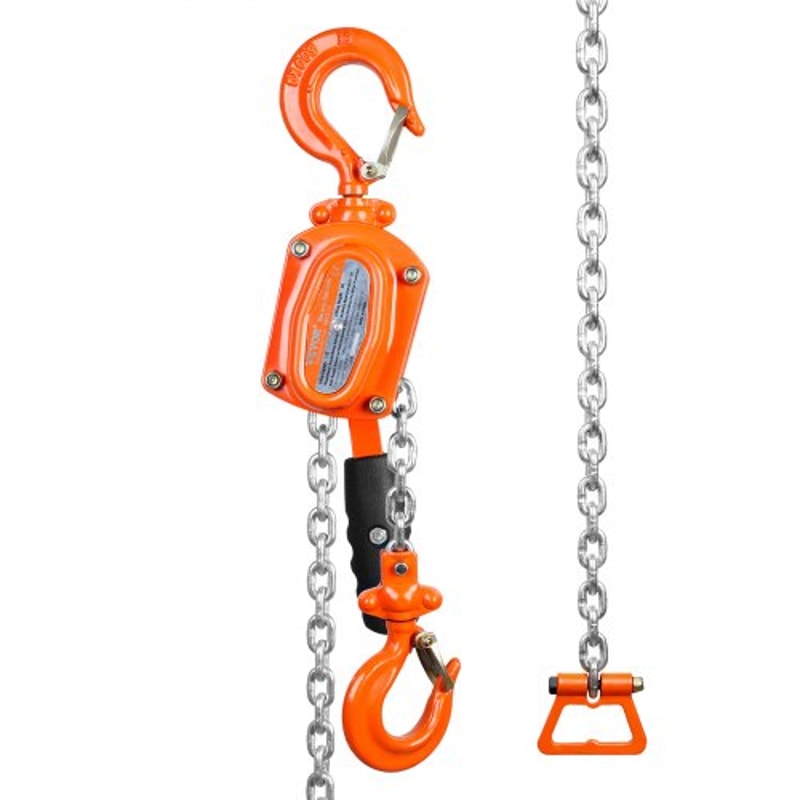 Heavy Duty Lever Chain Hoist Manual Come Along With Steel Chain Safety Brake 9