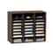 Wooden Literature Organizer With Adjustable Shelves Office Mail Sorter 0