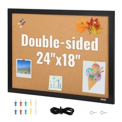 double-sided cork board wall vision board with push pins for office school home