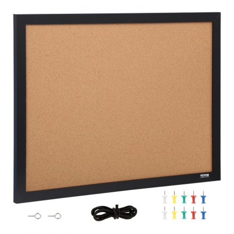 DoubleSided Cork Board Wall Vision Board With Push Pins For Office School Home 7