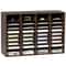 Wood Literature Organizer With Adjustable Shelves Large Office Mail Sorter Cabinet 0