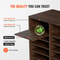 Wood Literature Organizer With Adjustable Shelves Large Office Mail Sorter Cabinet 1