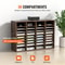 Wood Literature Organizer With Adjustable Shelves Large Office Mail Sorter Cabinet 2