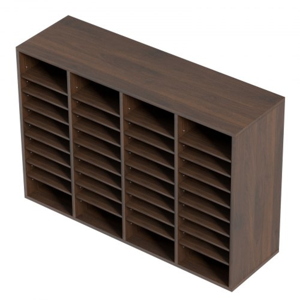 Wood Literature Organizer With Adjustable Shelves Large Office Mail Sorter Cabinet 8