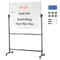 Adjustable Mobile Whiteboard Double-Sided Magnetic Dry Erase Board with Wheels