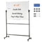Adjustable Mobile Whiteboard Double-Sided Magnetic Dry Erase Board with Wheels