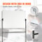 Adjustable Mobile Whiteboard Double-Sided Magnetic Dry Erase Board with Wheels