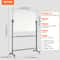 Adjustable Mobile Whiteboard Double-Sided Magnetic Dry Erase Board with Wheels