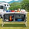 Portable Camping Kitchen Table With Storage Heights Foldable Outdoor Cooking Station For BBQ Trav 6