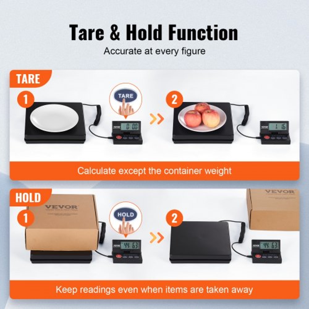 Heavy Duty Digital Shipping Scale High Lb With Foldable Display And Tare Hold Functions 5