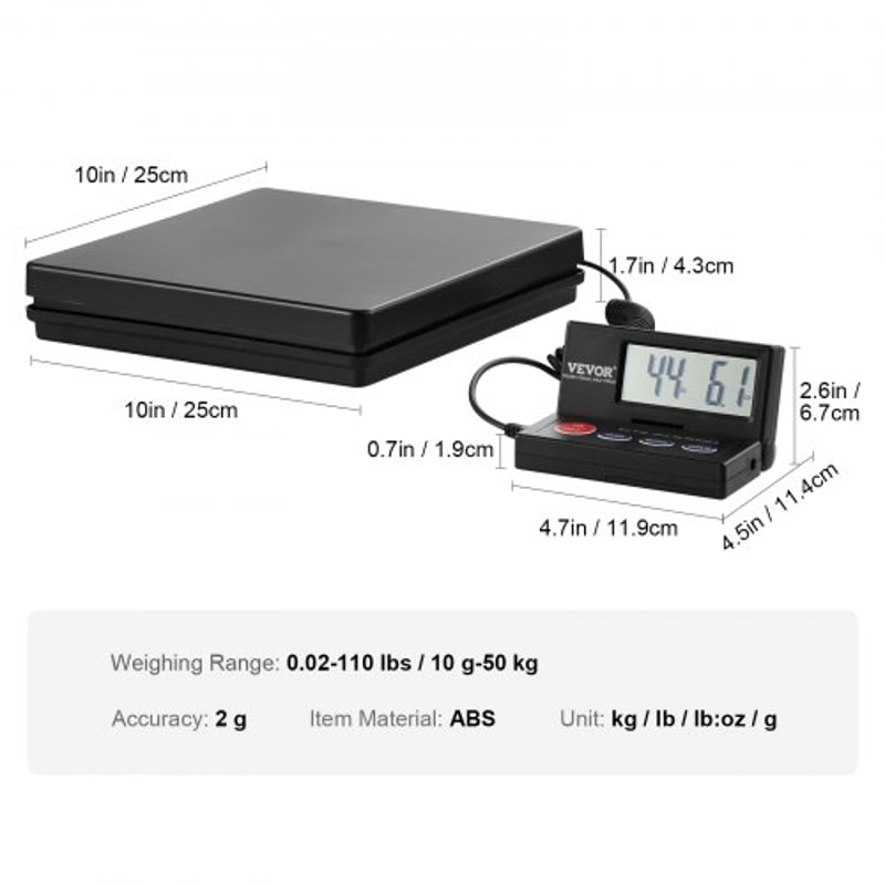 Heavy Duty Digital Shipping Scale High Lb With Foldable Display And Tare Hold Functions 7