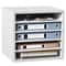 Adjustable Literature Organizer Wood Mail Sorter For Office Classroom Home Storage 0