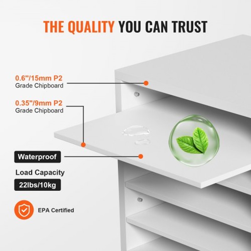 Adjustable Literature Organizer Wood Mail Sorter For Office Classroom Home Storage 2