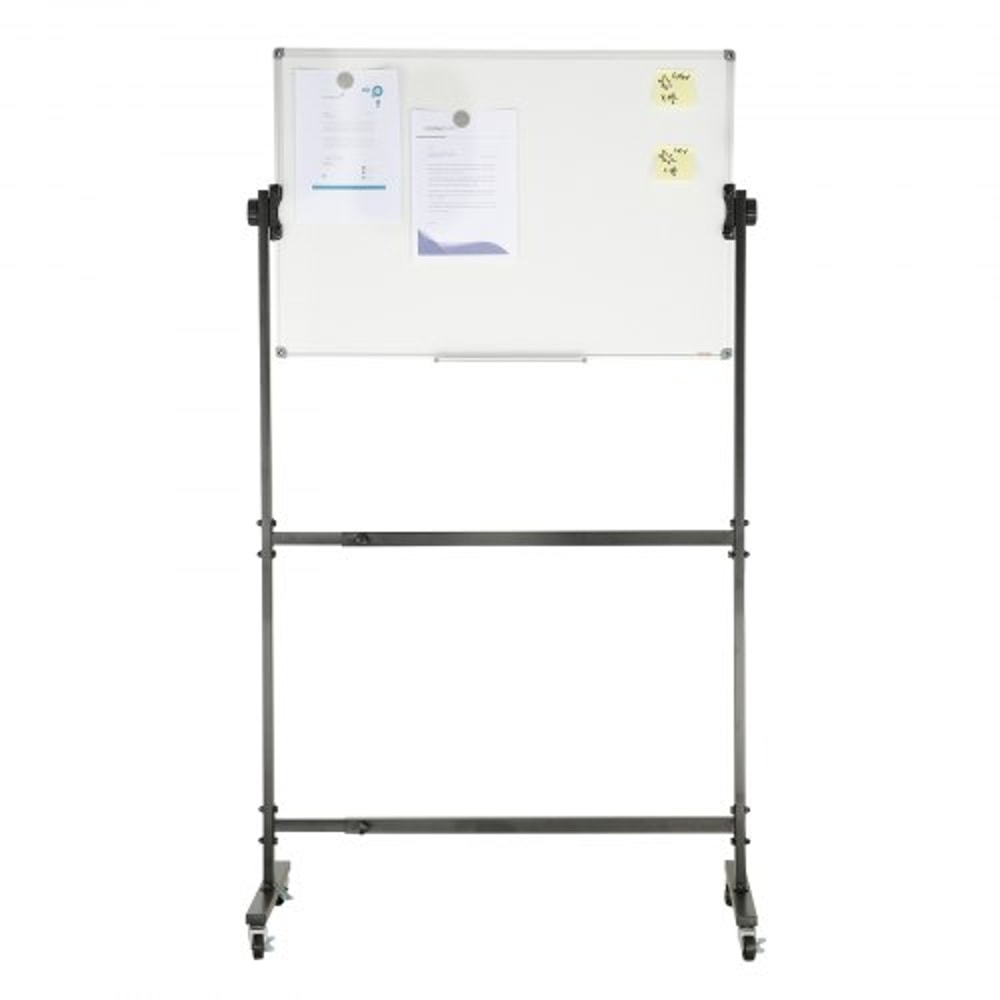 Adjustable Double-Sided Magnetic Whiteboard on Wheels Mobile Dry Erase Board