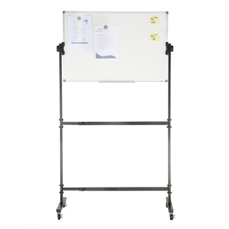 Adjustable Double-Sided Magnetic Whiteboard on Wheels Mobile Dry Erase Board