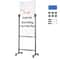 Rolling Magnetic Whiteboard Double-Sided Adjustable Mobile Dry Erase Board with Wheels
