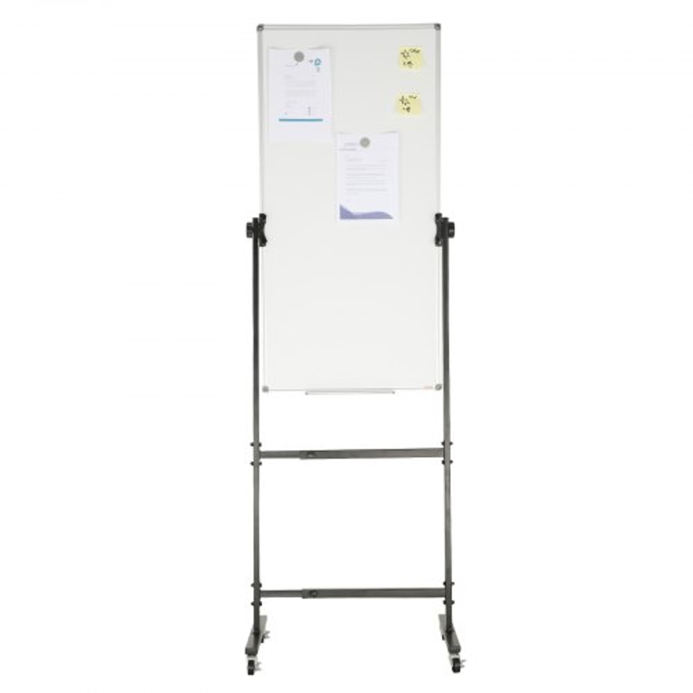 Rolling Magnetic Whiteboard Double-Sided Adjustable Mobile Dry Erase Board with Wheels