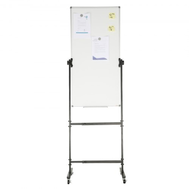 Rolling Magnetic Whiteboard Double-Sided Adjustable Mobile Dry Erase Board with Wheels
