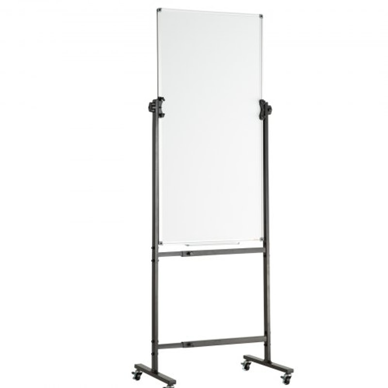 Rolling Magnetic Whiteboard Double-Sided Adjustable Mobile Dry Erase Board with Wheels