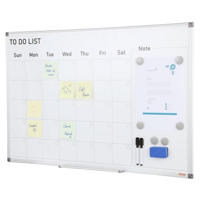 Calendar Whiteboard Magnetic Monthly Planner Board for Wall Office Home