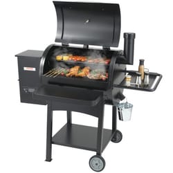 heavy duty charcoal grill with cart & cover, portable bbq grill smoker combo for outdoor cooking