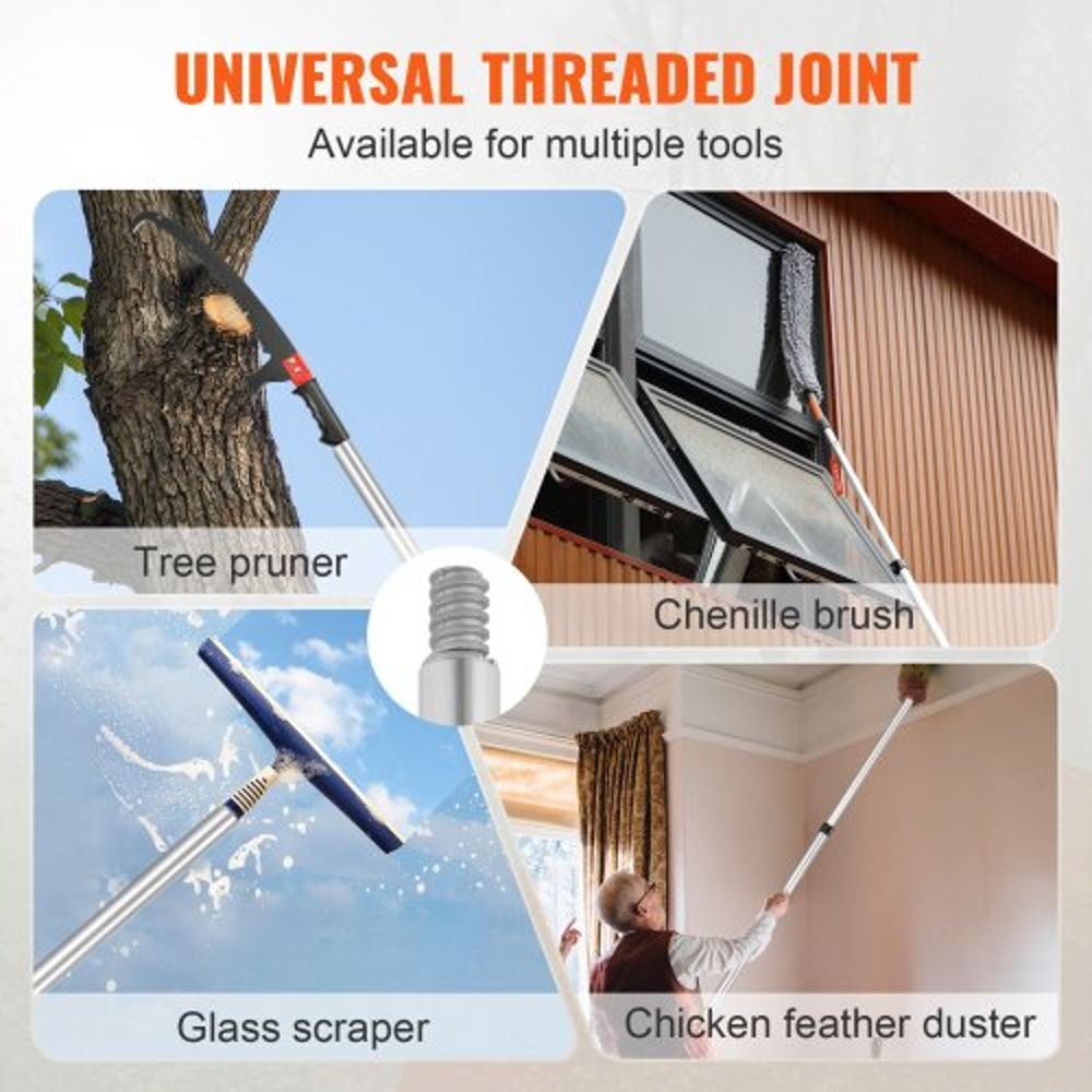 Extendable Pole Saw Pruner With Steel Blade Lightweight Aluminum Handle 4