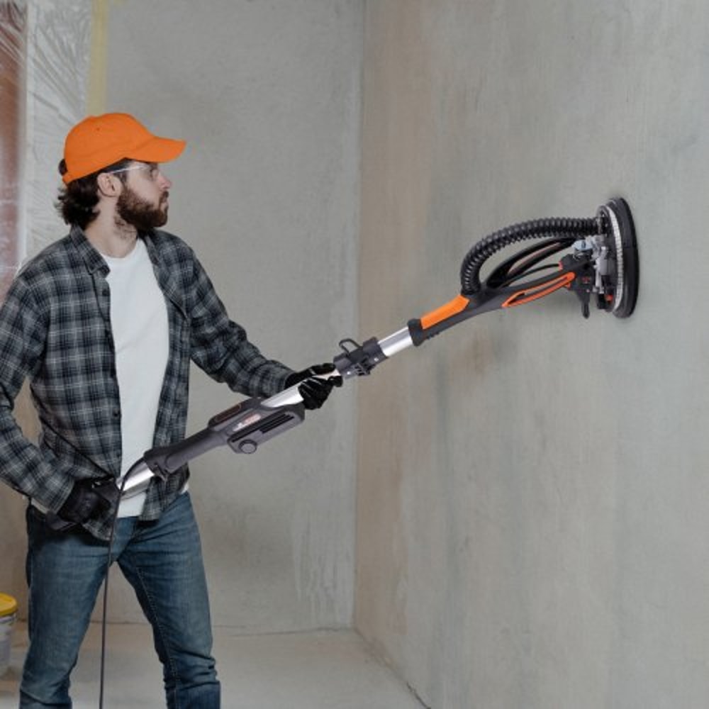 Drywall Sander With LED Lights Extendable Handle Variable Speed Wall Ceiling Sander 6