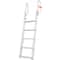 Flip-Up Aluminum Dock Ladder Step Pontoon Boat Boarding Ladder with Non Slip Wide Steps