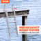 Flip-Up Aluminum Dock Ladder Step Pontoon Boat Boarding Ladder with Non Slip Wide Steps