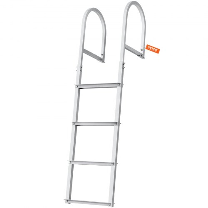 Removable Aluminum Dock Ladder Step High tlb Capacity Non-Slip Pontoon Boat Ladder