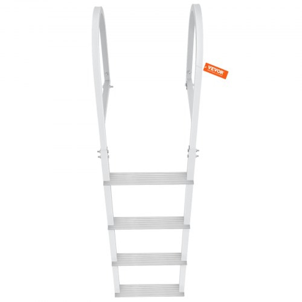 Removable Aluminum Dock Ladder Step High tlb Capacity Non-Slip Pontoon Boat Ladder