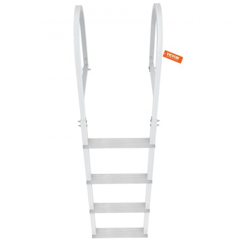 Removable Aluminum Dock Ladder Step High tlb Capacity Non-Slip Pontoon Boat Ladder